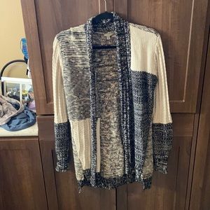 Open black and white sweater from urban outfitters